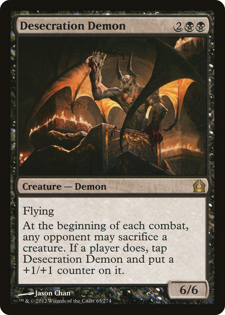 Desecration Demon (RTR-063) - Return to Ravnica Foil - Premium MTG Single from Wizards of the Coast - Just $0.41! Shop now at Game Crave Tournament Store