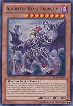 Gladiator Beast Augustus (PRIO-EN030) - Primal Origin 1st Edition - Premium Yugioh Single from Konami - Just $1.24! Shop now at Game Crave Tournament Store