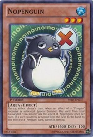 Nopenguin (PRIO-EN037) - Primal Origin 1st Edition - Premium Yugioh Single from Konami - Just $0.49! Shop now at Game Crave Tournament Store