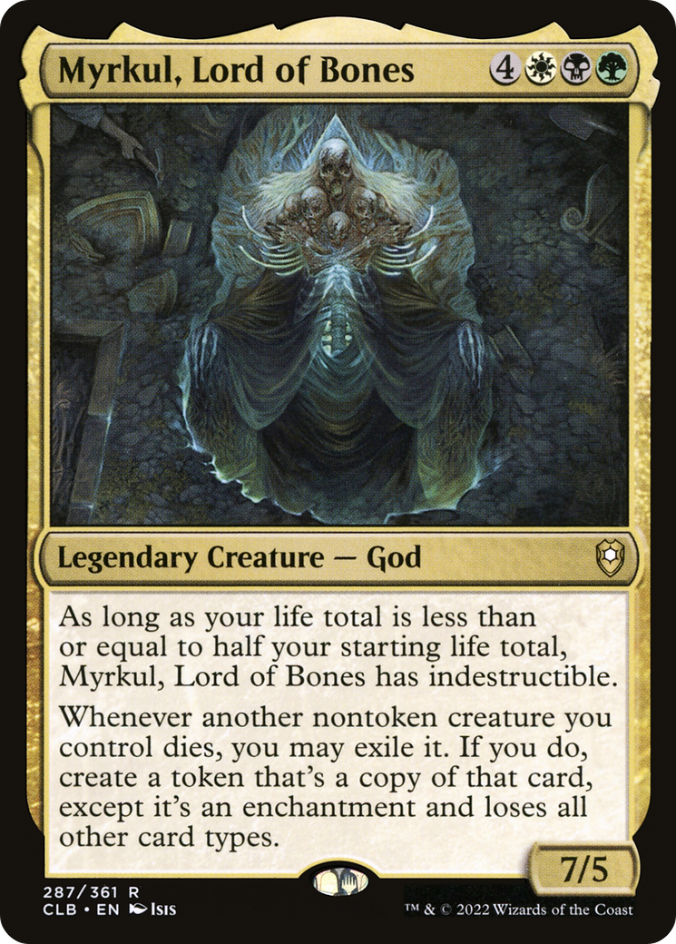 Myrkul, Lord of Bones (CLB-287) - Commander Legends: Battle for Baldur's Gate - Premium MTG Single from Wizards of the Coast - Just $0.08! Shop now at Game Crave Tournament Store