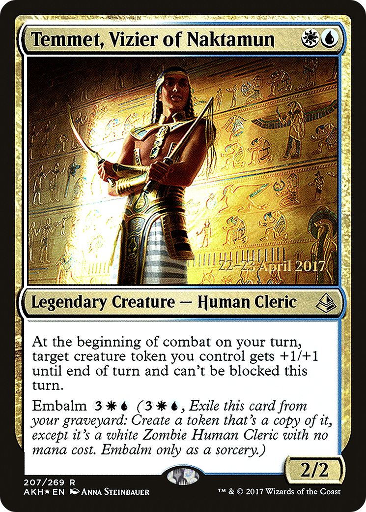 Temmet, Vizier of Naktamun (PAKH-207S) - Amonkhet Promos Foil - Premium MTG Single from Wizards of the Coast - Just $0.28! Shop now at Game Crave Tournament Store