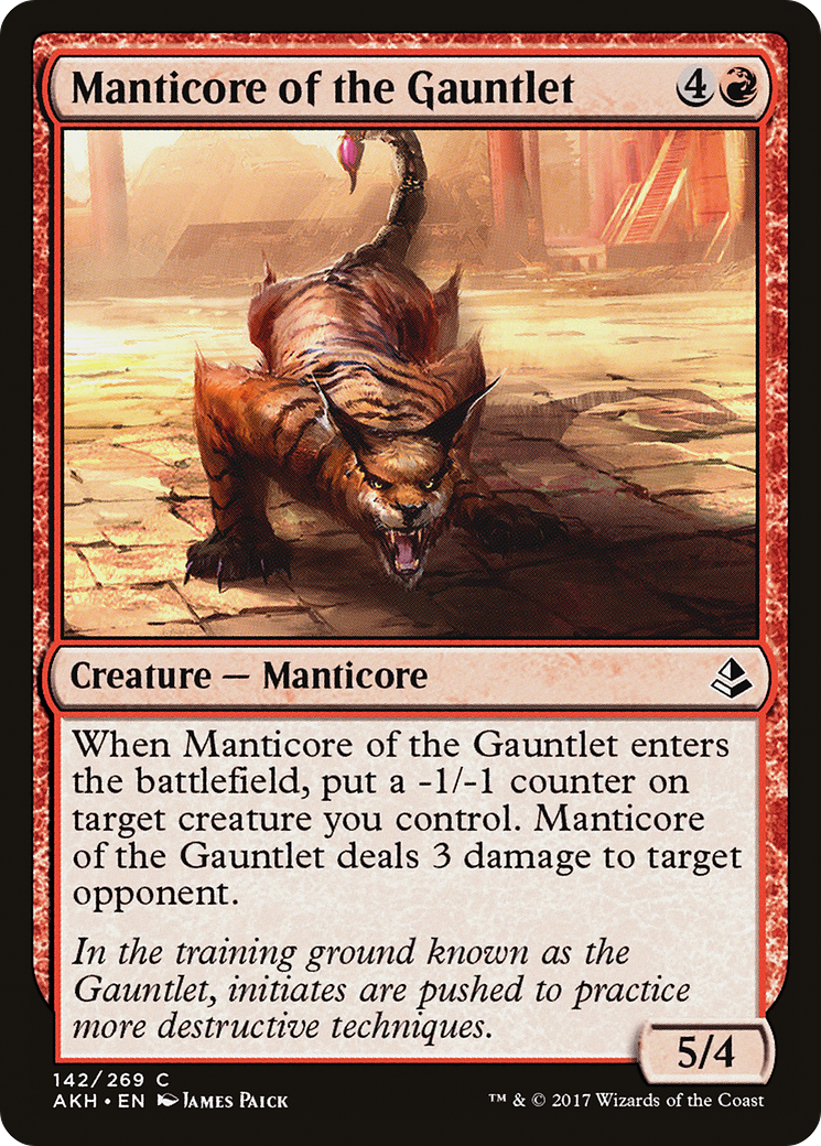 Manticore of the Gauntlet (AKH-142) - Amonkhet - Premium MTG Single from Wizards of the Coast - Just $0.08! Shop now at Game Crave Tournament Store