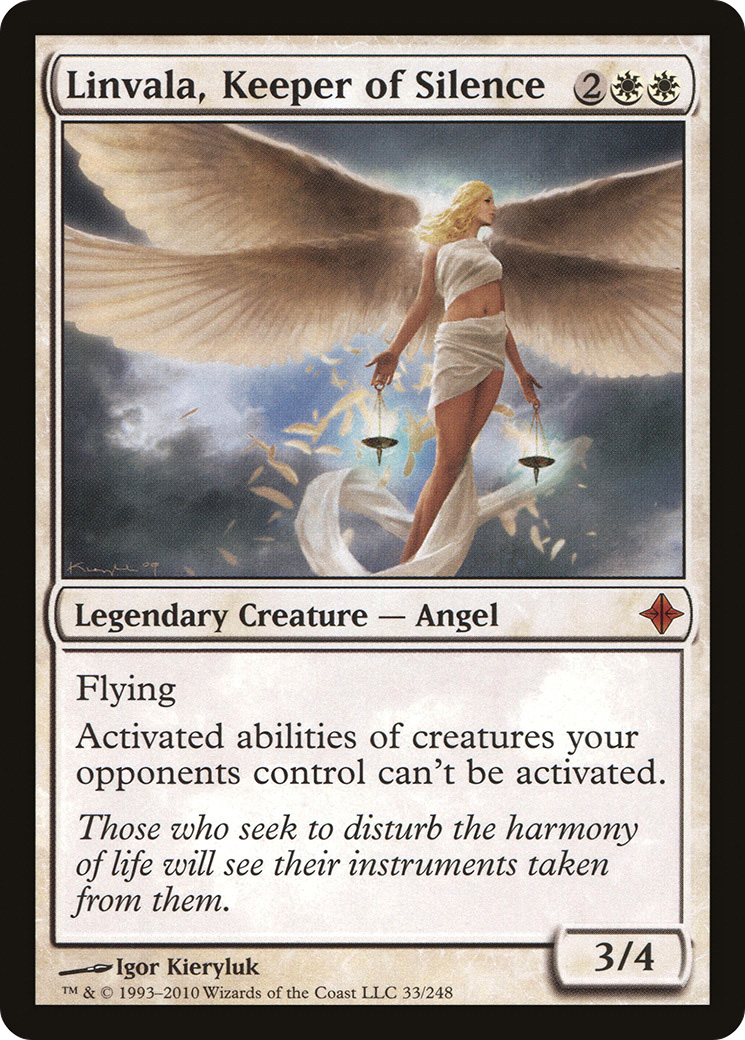 Linvala, Keeper of Silence (ROE-033) - Rise of the Eldrazi - Premium MTG Single from Wizards of the Coast - Just $4.41! Shop now at Game Crave Tournament Store