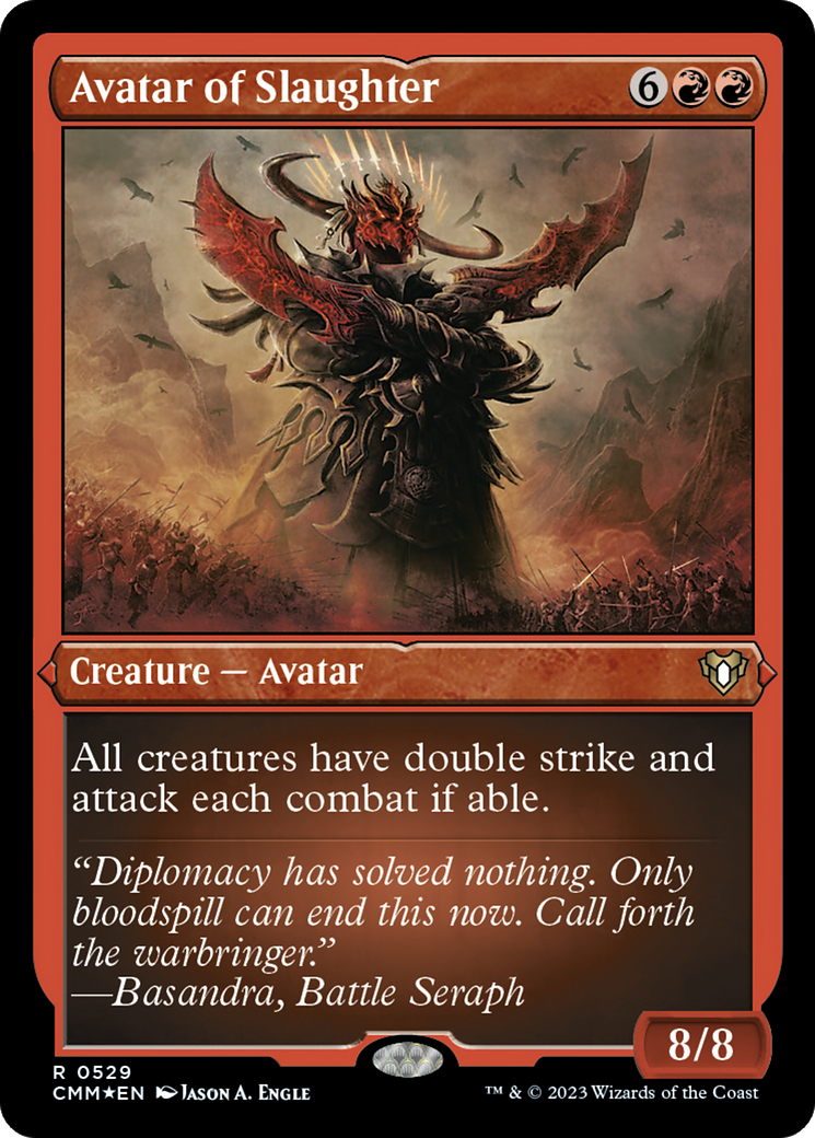 Avatar of Slaughter (CMM-529) - Commander Masters Etched Foil - Premium MTG Single from Wizards of the Coast - Just $0.08! Shop now at Game Crave Tournament Store