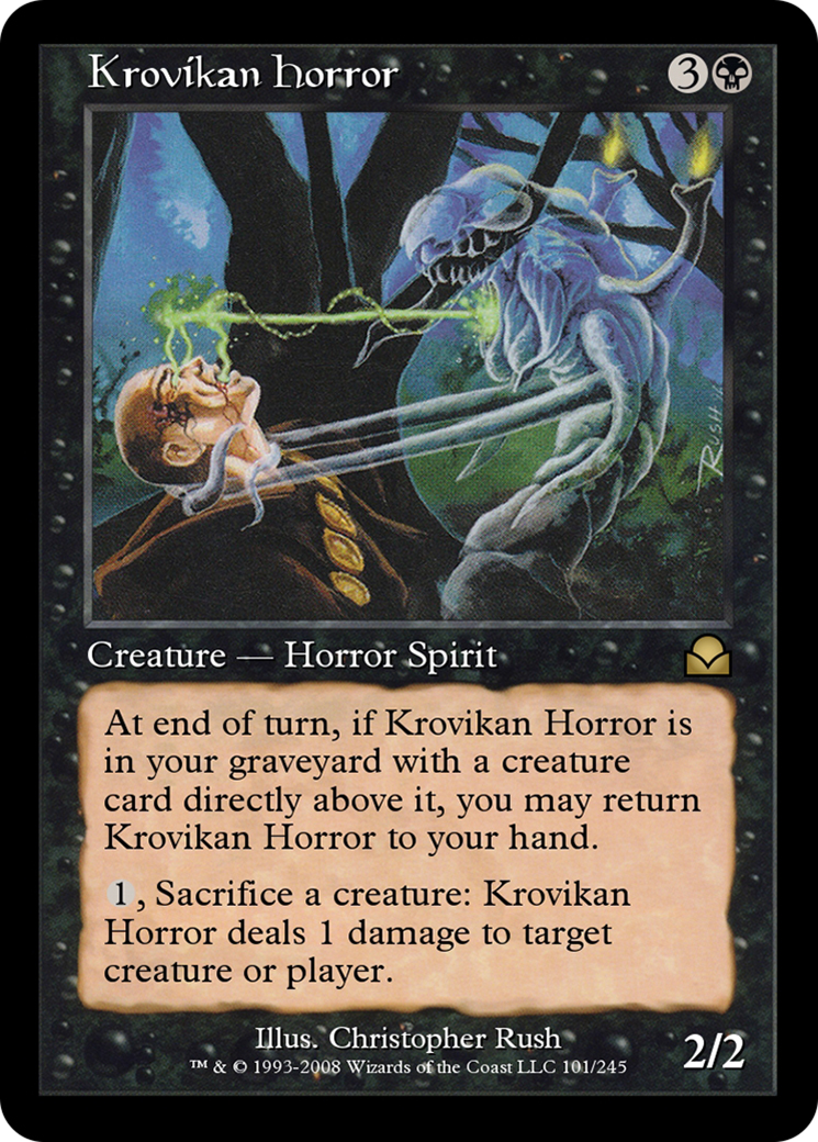 Krovikan Horror (ME2-101) - Masters Edition II Foil - Premium MTG Single from Wizards of the Coast - Just $0! Shop now at Game Crave Tournament Store
