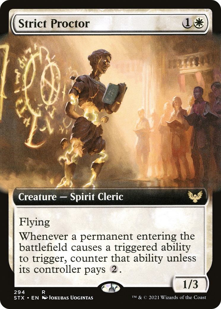 Strict Proctor (STX-294) - Strixhaven: School of Mages: (Extended Art) Foil - Premium MTG Single from Wizards of the Coast - Just $0.80! Shop now at Game Crave Tournament Store