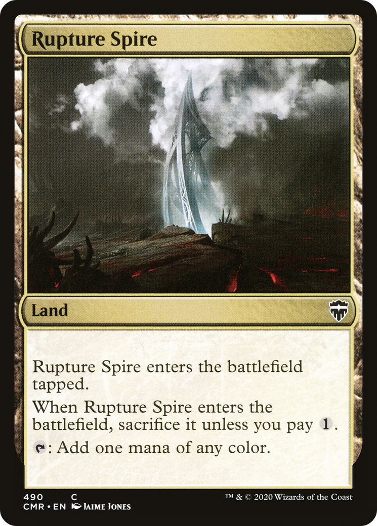 Rupture Spire (CMR-490) - Commander Legends - Premium MTG Single from Wizards of the Coast - Just $0.25! Shop now at Game Crave Tournament Store