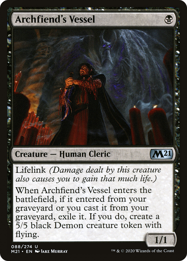 Archfiend's Vessel (M21-088) - Core Set 2021 Foil - Premium MTG Single from Wizards of the Coast - Just $0.11! Shop now at Game Crave Tournament Store