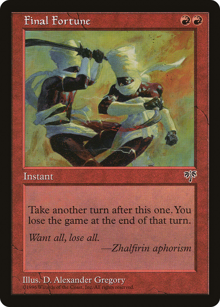 Final Fortune (MIR-173) - Mirage - Premium MTG Single from Wizards of the Coast - Just $4.80! Shop now at Game Crave Tournament Store