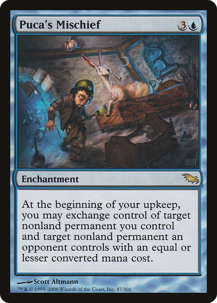 Puca's Mischief (SHM-047) - Shadowmoor - Premium MTG Single from Wizards of the Coast - Just $2.24! Shop now at Game Crave Tournament Store