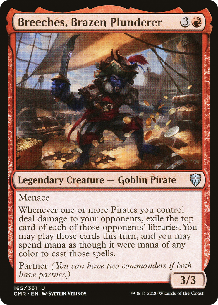 Breeches, Brazen Plunderer (CMR-165) - Commander Legends - Premium MTG Single from Wizards of the Coast - Just $0.08! Shop now at Game Crave Tournament Store