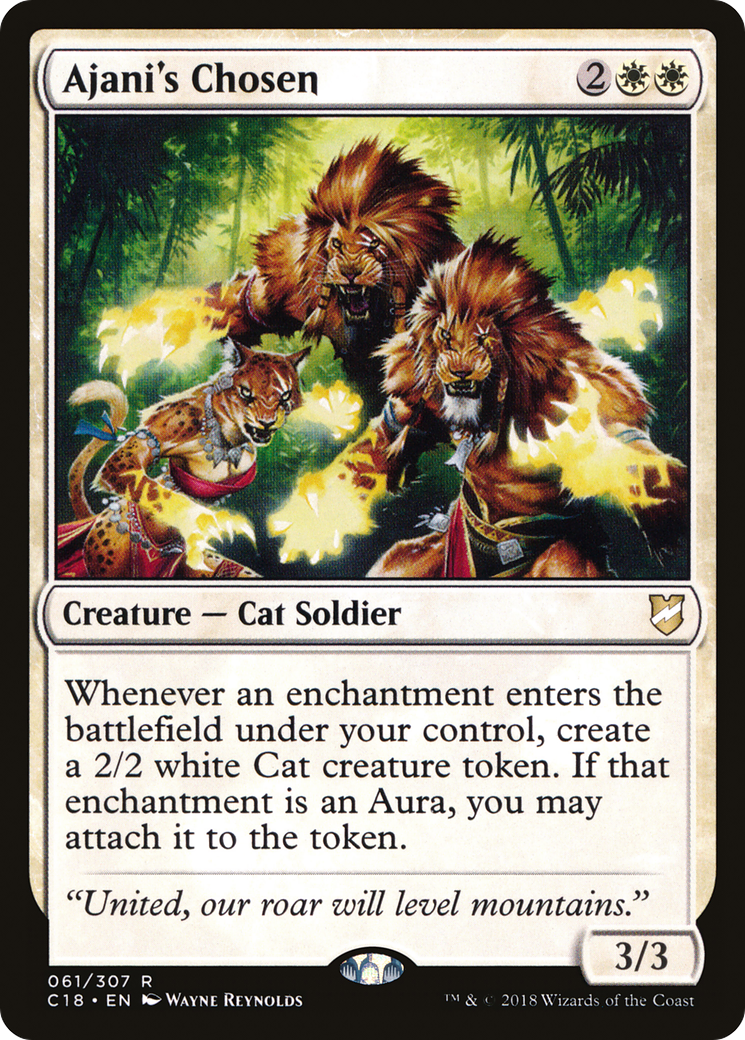 Ajani's Chosen (C18-061) - Commander 2018 - Premium MTG Single from Wizards of the Coast - Just $0.08! Shop now at Game Crave Tournament Store