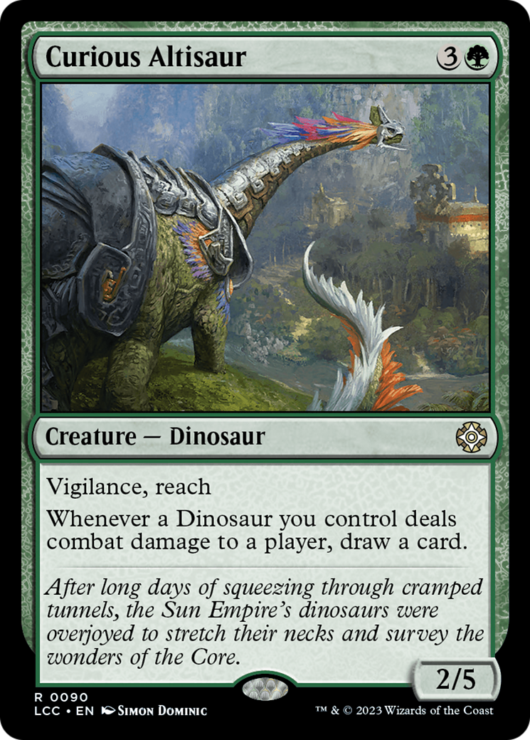 Curious Altisaur (LCC-090) - The Lost Caverns of Ixalan Commander - Premium MTG Single from Wizards of the Coast - Just $0.49! Shop now at Game Crave Tournament Store