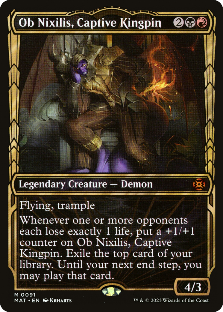 Ob Nixilis, Captive Kingpin (MAT-091) - March of the Machine: The Aftermath: (Showcase) - Premium MTG Single from Wizards of the Coast - Just $9.14! Shop now at Game Crave Tournament Store