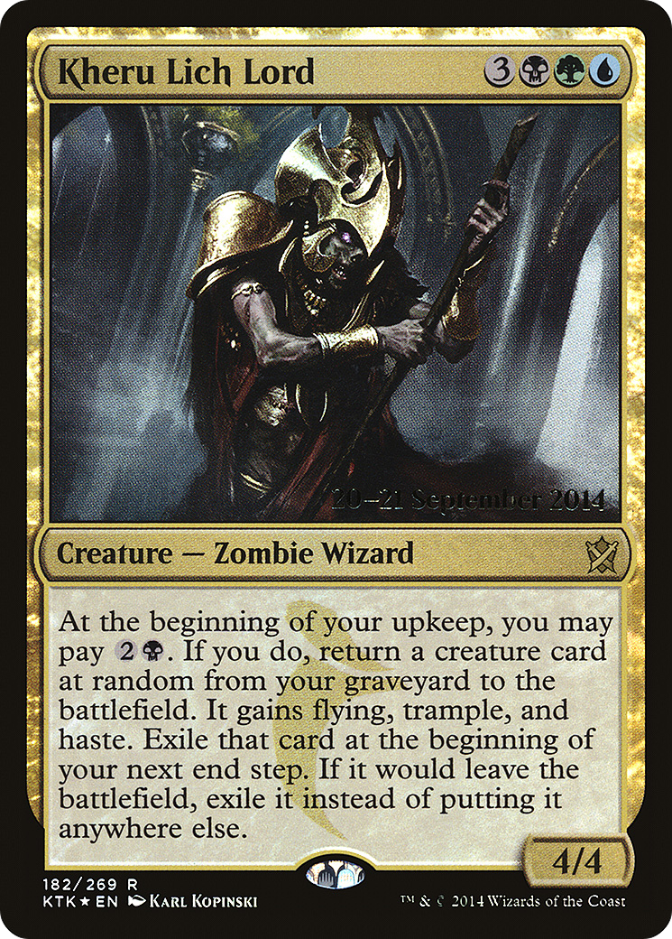 Kheru Lich Lord (PKTK-182S) - Khans of Tarkir Promos Foil - Premium MTG Single from Wizards of the Coast - Just $0.08! Shop now at Game Crave Tournament Store