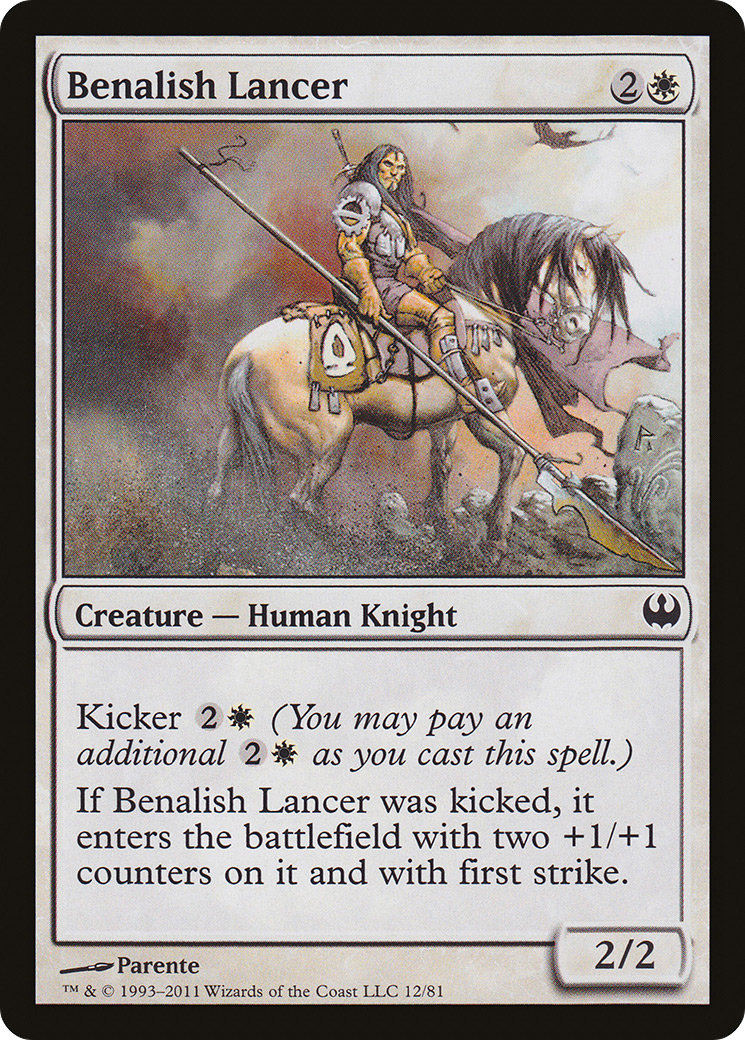 Benalish Lancer (DDG-012) - Duel Decks: Knights vs. Dragons - Premium MTG Single from Wizards of the Coast - Just $0.25! Shop now at Game Crave Tournament Store