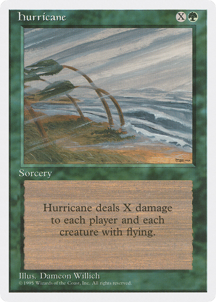 Hurricane (4ED-251) - Fourth Edition - Premium MTG Single from Wizards of the Coast - Just $0.25! Shop now at Game Crave Tournament Store