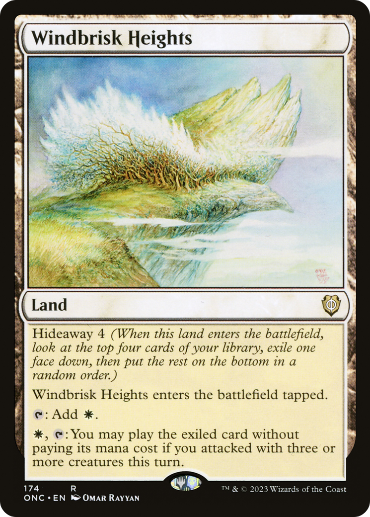Windbrisk Heights (ONC-174) - Phyrexia: All Will Be One Commander - Premium MTG Single from Wizards of the Coast - Just $0.08! Shop now at Game Crave Tournament Store