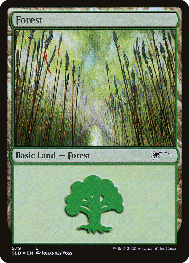Forest (SLD-579) - Secret Lair Drop Foil - Premium MTG Single from Wizards of the Coast - Just $0.40! Shop now at Game Crave Tournament Store