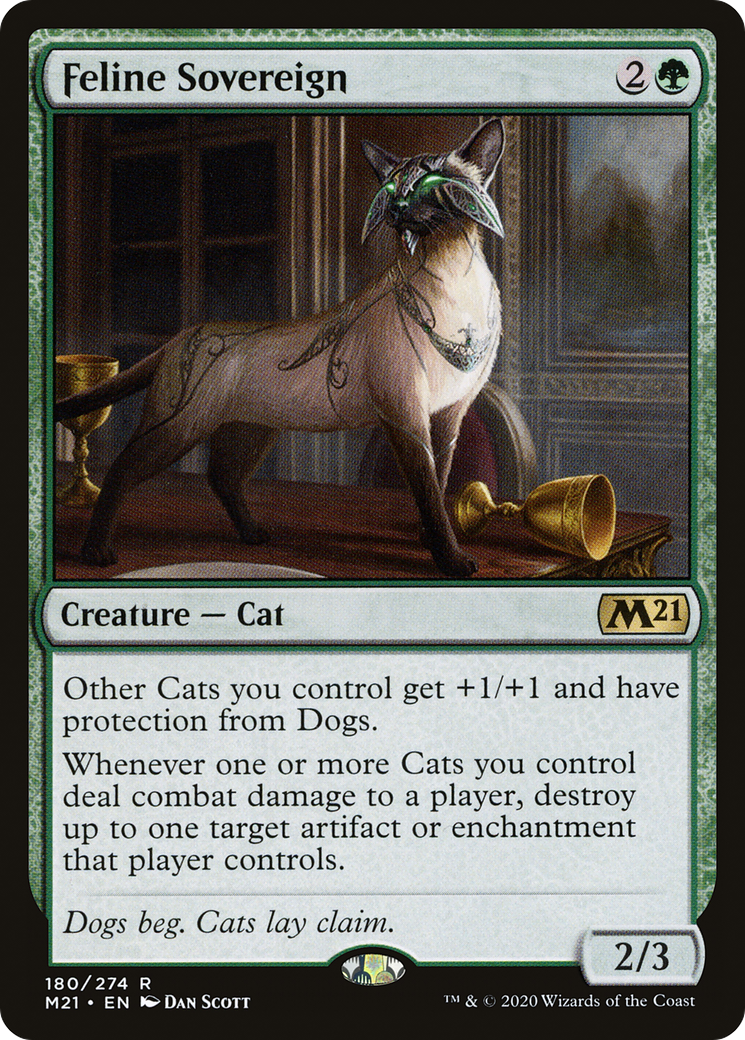 Feline Sovereign (M21-180) - Core Set 2021 Foil - Premium MTG Single from Wizards of the Coast - Just $0.68! Shop now at Game Crave Tournament Store