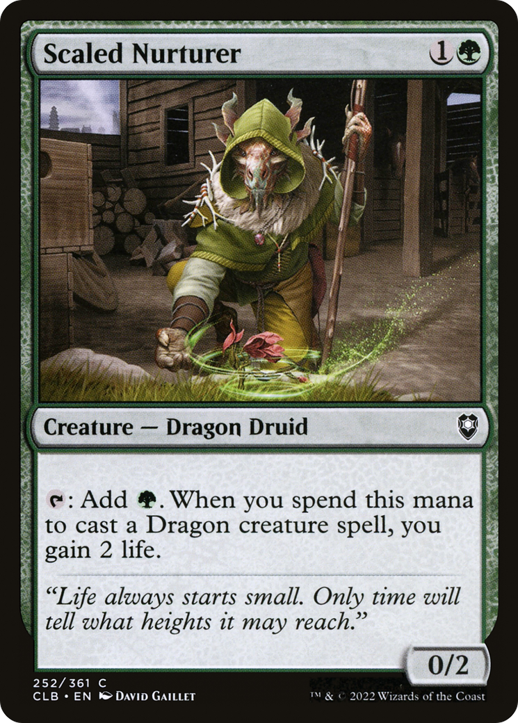 Scaled Nurturer (CLB-252) - Commander Legends: Battle for Baldur's Gate - Premium MTG Single from Wizards of the Coast - Just $0.08! Shop now at Game Crave Tournament Store