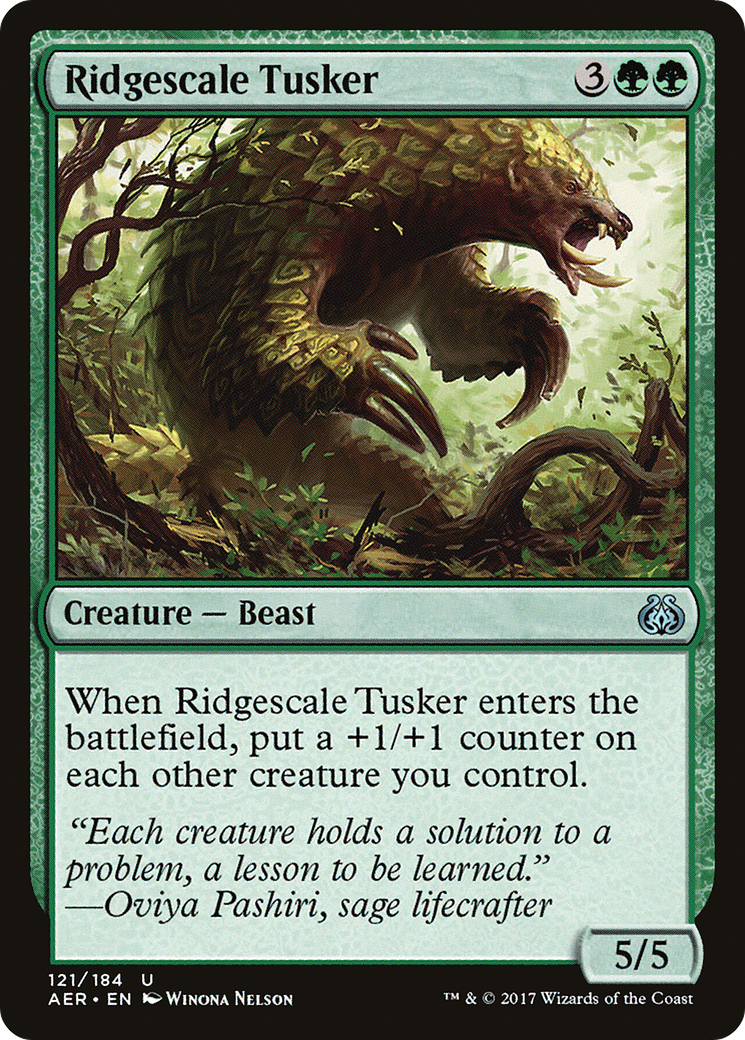 Ridgescale Tusker (AER-121) - Aether Revolt Foil - Premium MTG Single from Wizards of the Coast - Just $0.11! Shop now at Game Crave Tournament Store