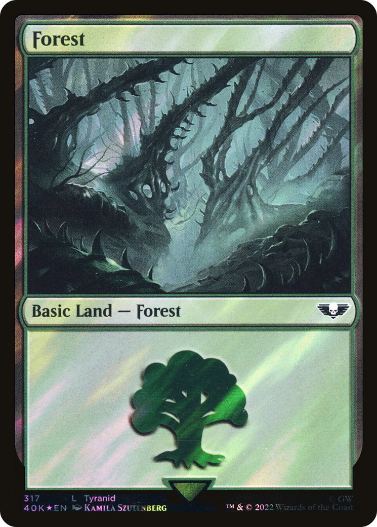 Forest (40K-317★) - Warhammer 40,000 Commander Foil - Premium MTG Single from Wizards of the Coast - Just $0.26! Shop now at Game Crave Tournament Store