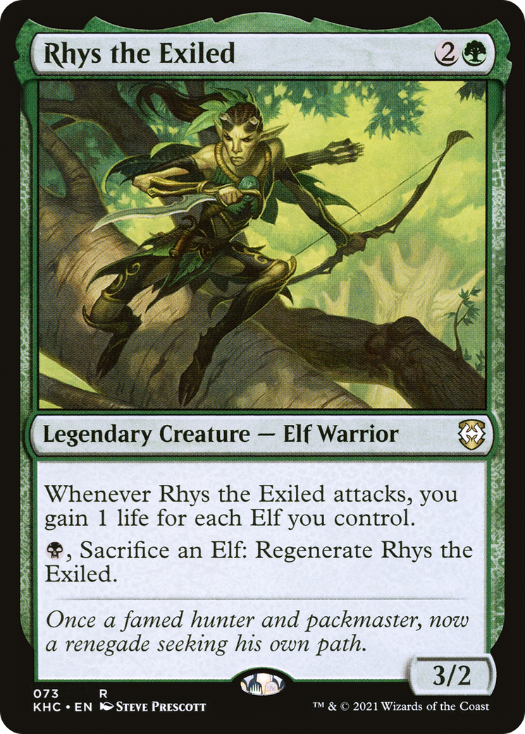 Rhys the Exiled (KHC-073) - Kaldheim Commander - Premium MTG Single from Wizards of the Coast - Just $0.38! Shop now at Game Crave Tournament Store