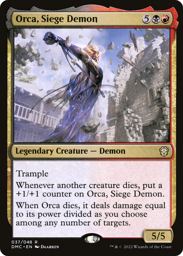 Orca, Siege Demon (DMC-037) - Dominaria United Commander - Premium MTG Single from Wizards of the Coast - Just $0.26! Shop now at Game Crave Tournament Store