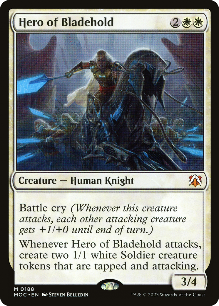 Hero of Bladehold (MOC-188) - March of the Machine Commander - Premium MTG Single from Wizards of the Coast - Just $0.65! Shop now at Game Crave Tournament Store