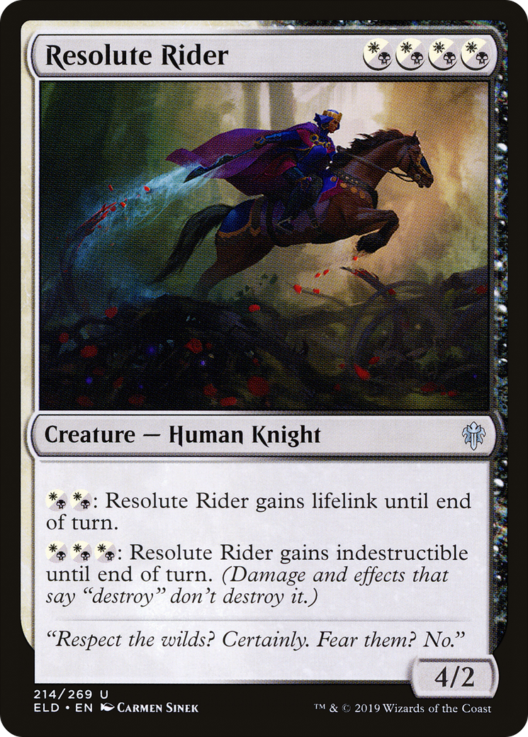 Resolute Rider (ELD-214) - Throne of Eldraine - Premium MTG Single from Wizards of the Coast - Just $0.25! Shop now at Game Crave Tournament Store