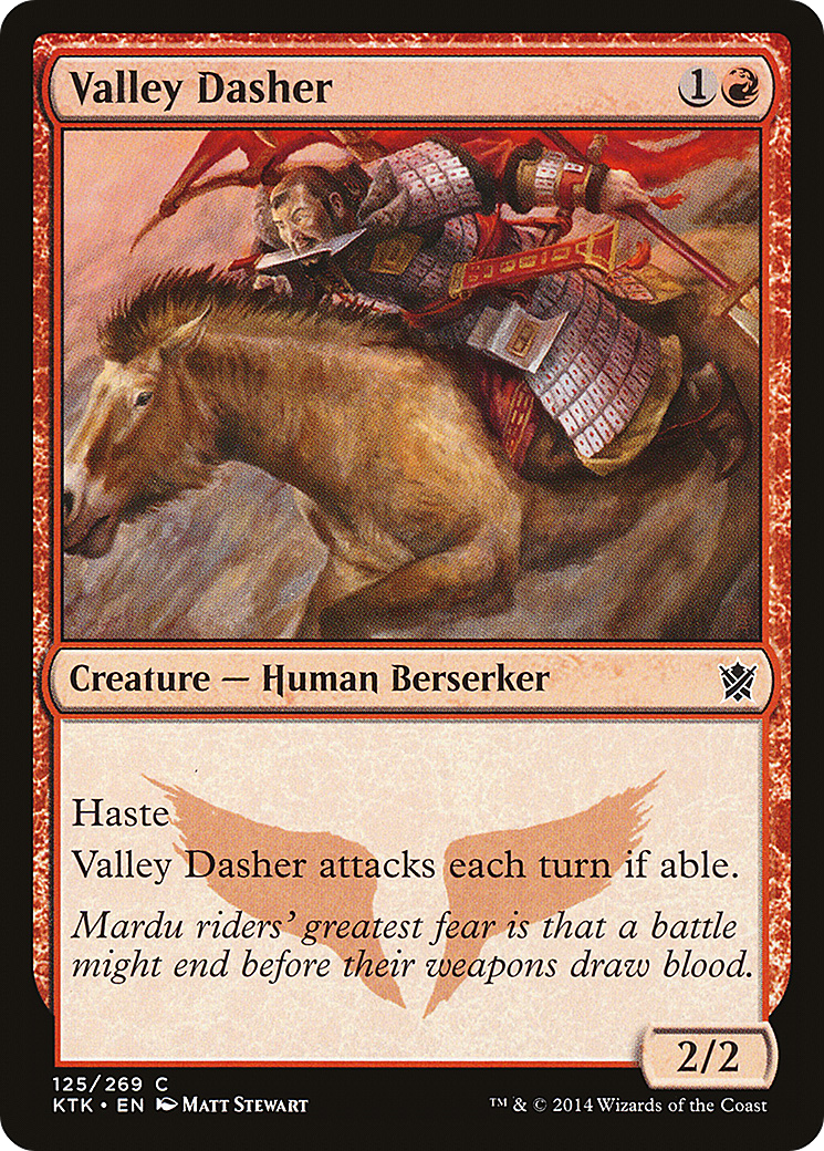 Valley Dasher (KTK-125) - Khans of Tarkir - Premium MTG Single from Wizards of the Coast - Just $0.08! Shop now at Game Crave Tournament Store