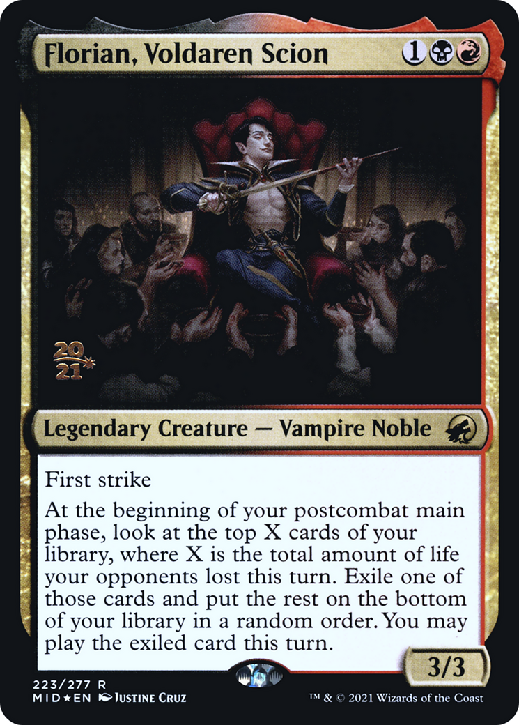 Florian, Voldaren Scion (PMID-223S) - Innistrad: Midnight Hunt Promos Foil - Premium MTG Single from Wizards of the Coast - Just $0.57! Shop now at Game Crave Tournament Store