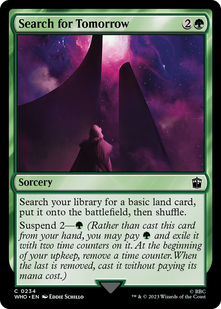 Search for Tomorrow (WHO-234) - Doctor Who Foil - Premium MTG Single from Wizards of the Coast - Just $3.29! Shop now at Game Crave Tournament Store