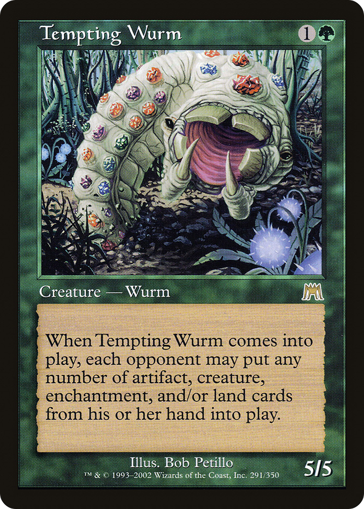Tempting Wurm (ONS-291) - Onslaught - Premium MTG Single from Wizards of the Coast - Just $7.04! Shop now at Game Crave Tournament Store