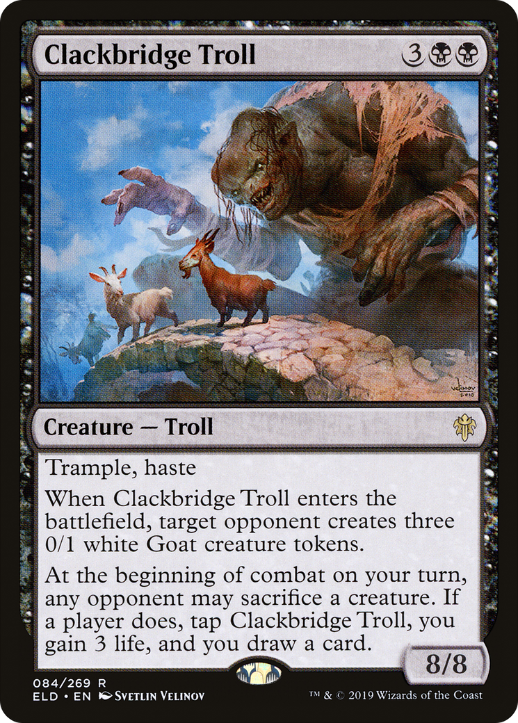 Clackbridge Troll (ELD-084) - Throne of Eldraine - Premium MTG Single from Wizards of the Coast - Just $0.41! Shop now at Game Crave Tournament Store