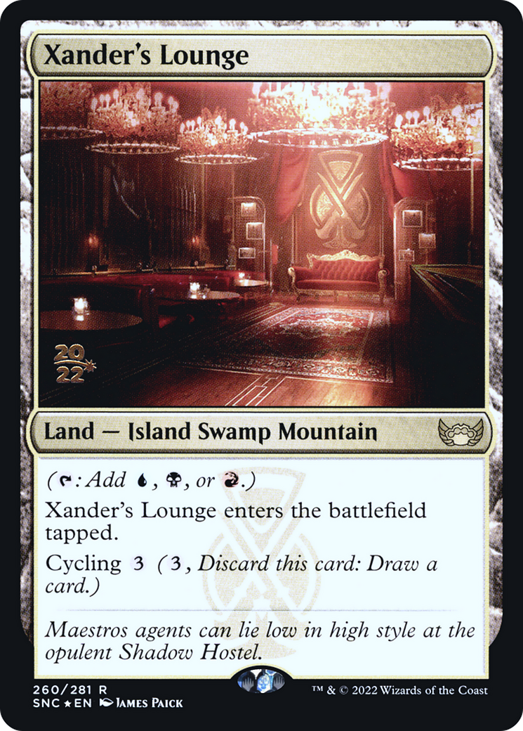 Xander's Lounge (PSNC-260S) - Streets of New Capenna Promos Foil - Premium MTG Single from Wizards of the Coast - Just $2.57! Shop now at Game Crave Tournament Store