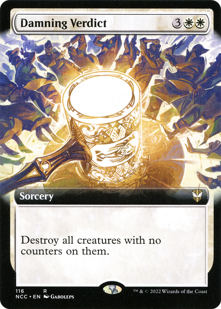 Damning Verdict (NCC-116) - New Capenna Commander: (Extended Art) - Premium MTG Single from Wizards of the Coast - Just $16.46! Shop now at Game Crave Tournament Store