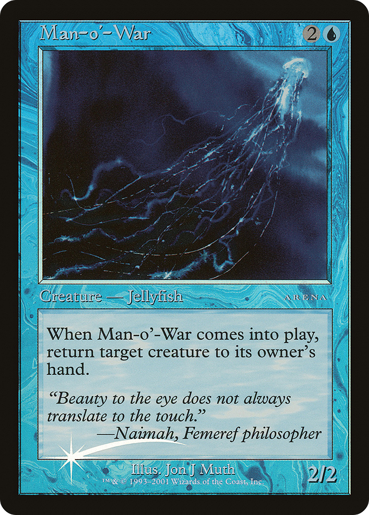 Man-o'-War (PAL02-002) - Arena League 2002 Foil - Premium MTG Single from Wizards of the Coast - Just $20.16! Shop now at Game Crave Tournament Store