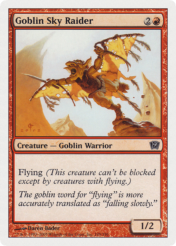 Goblin Sky Raider (9ED-195) - Ninth Edition - Premium MTG Single from Wizards of the Coast - Just $0.08! Shop now at Game Crave Tournament Store
