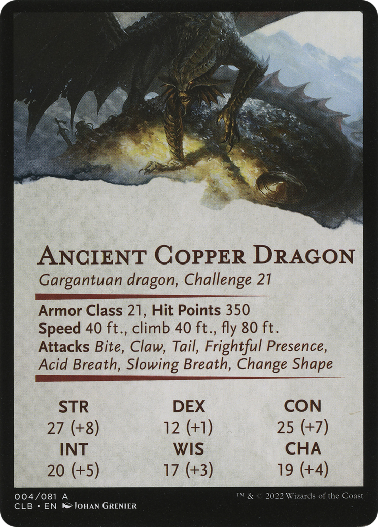 Ancient Copper Dragon // Ancient Copper Dragon (ACLB-004) - Battle for Baldur's Gate Art Series (Borderless) - Premium MTG Single from Wizards of the Coast - Just $0! Shop now at Game Crave Tournament Store