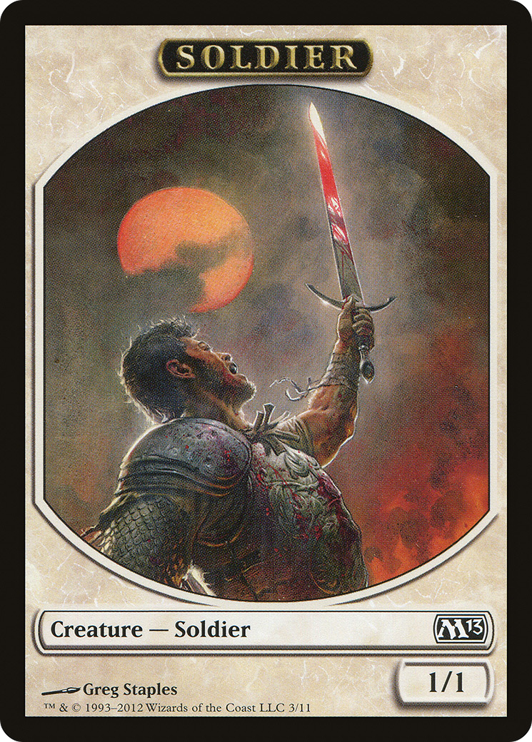 Soldier (TM13-003) - Magic 2013 Tokens - Premium MTG Single from Wizards of the Coast - Just $0.08! Shop now at Game Crave Tournament Store