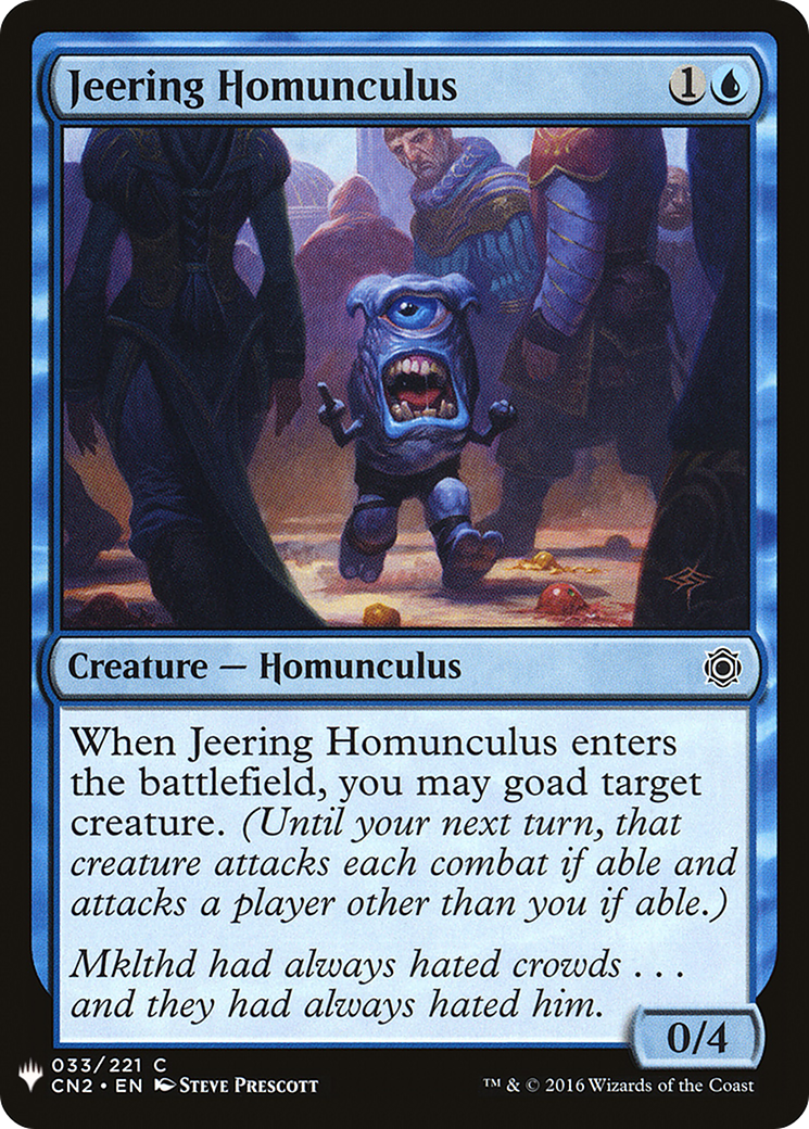 Jeering Homunculus (MB1-409) - Mystery Booster - Premium MTG Single from Wizards of the Coast - Just $0.25! Shop now at Game Crave Tournament Store