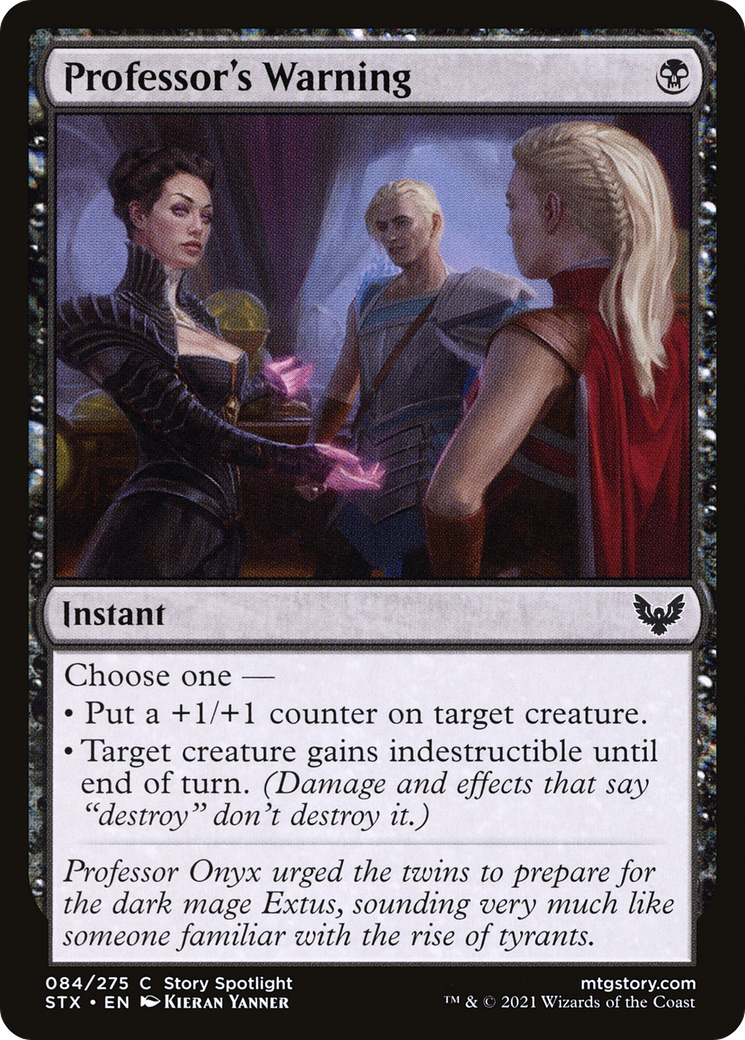 Professor's Warning (STX-084) - Strixhaven: School of Mages Foil - Premium MTG Single from Wizards of the Coast - Just $0.08! Shop now at Game Crave Tournament Store