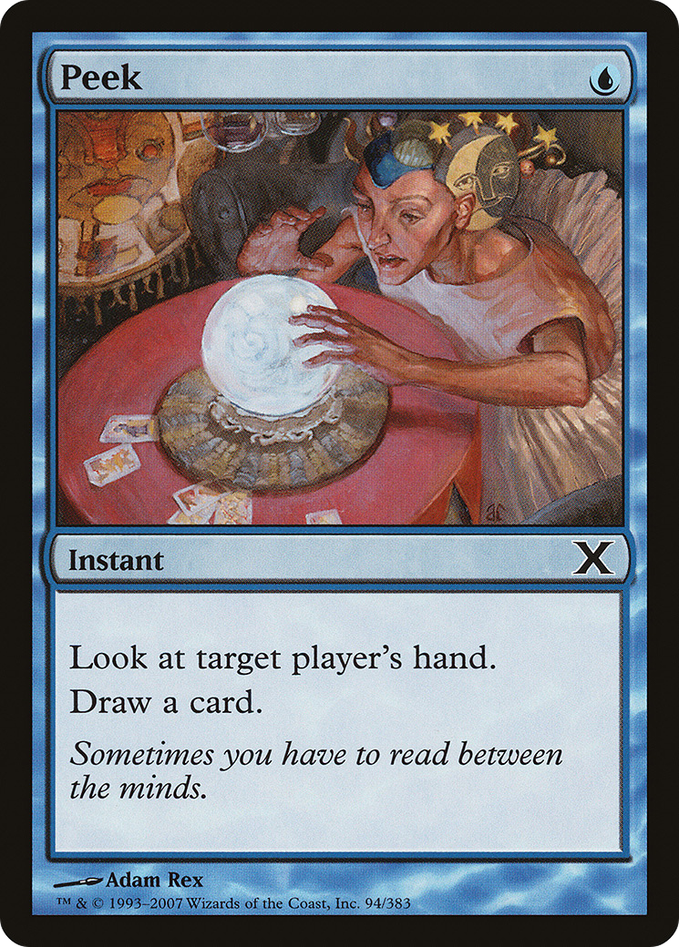 Peek (10E-094) - Tenth Edition Foil - Premium MTG Single from Wizards of the Coast - Just $1.68! Shop now at Game Crave Tournament Store