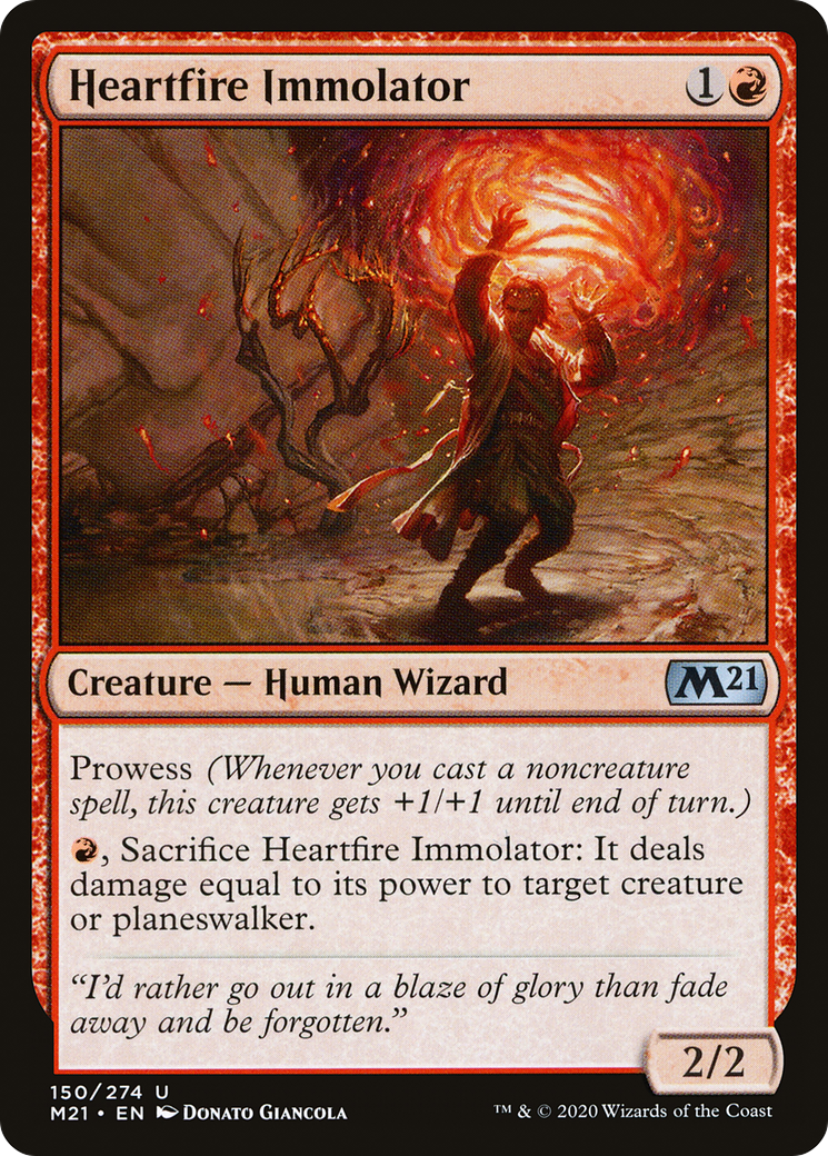 Heartfire Immolator (M21-150) - Core Set 2021 Foil - Premium MTG Single from Wizards of the Coast - Just $0.08! Shop now at Game Crave Tournament Store
