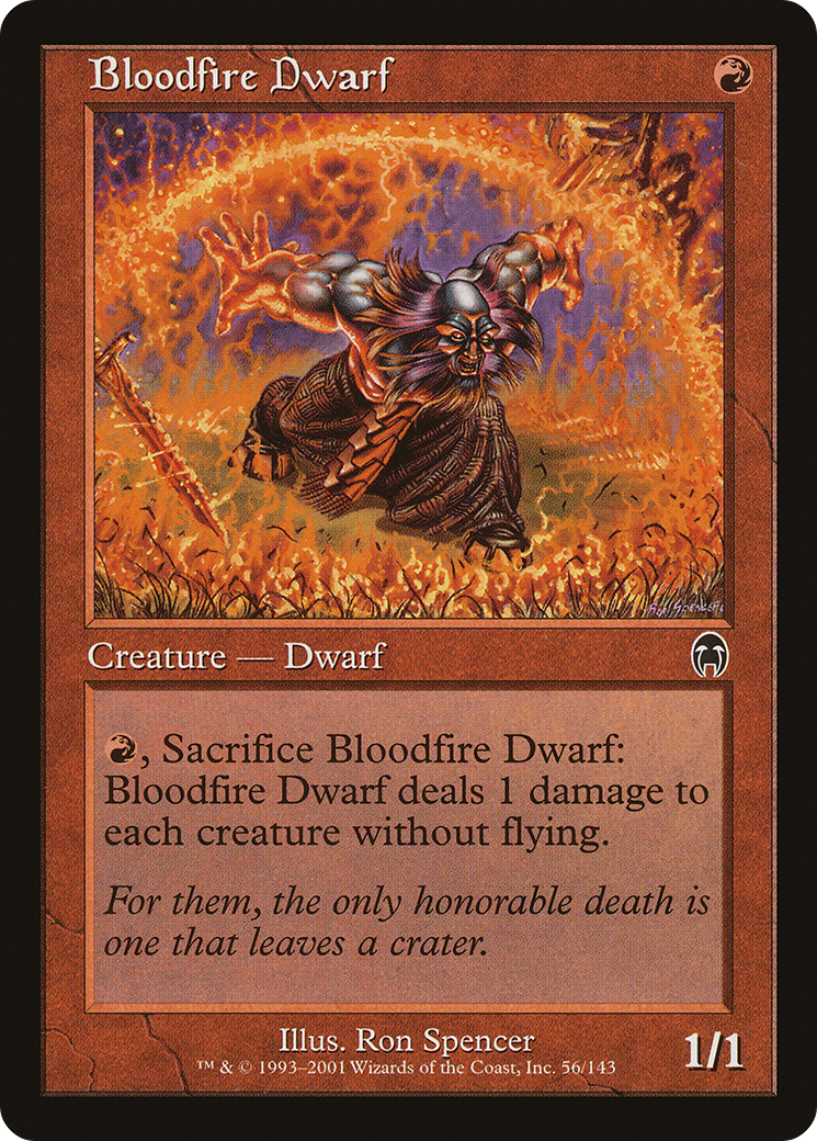 Bloodfire Dwarf (APC-056) - Apocalypse Foil - Premium MTG Single from Wizards of the Coast - Just $4.46! Shop now at Game Crave Tournament Store