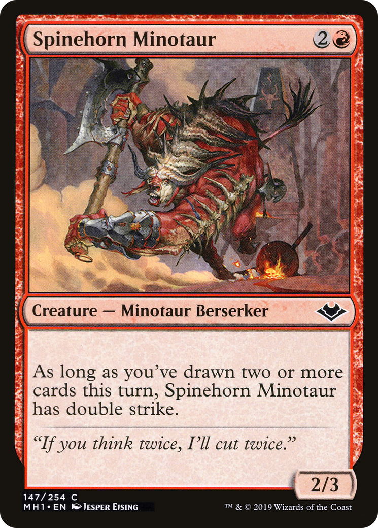 Spinehorn Minotaur (MH1-147) - Modern Horizons Foil - Premium MTG Single from Wizards of the Coast - Just $0.08! Shop now at Game Crave Tournament Store