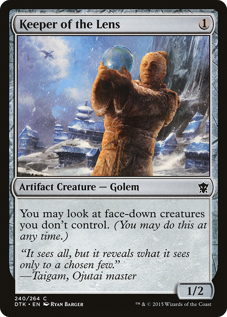 Keeper of the Lens (DTK-240) - Dragons of Tarkir Foil - Premium MTG Single from Wizards of the Coast - Just $0.25! Shop now at Game Crave Tournament Store