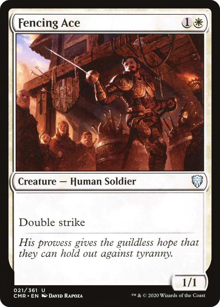 Fencing Ace (CMR-021) - Commander Legends Foil - Premium MTG Single from Wizards of the Coast - Just $0.25! Shop now at Game Crave Tournament Store